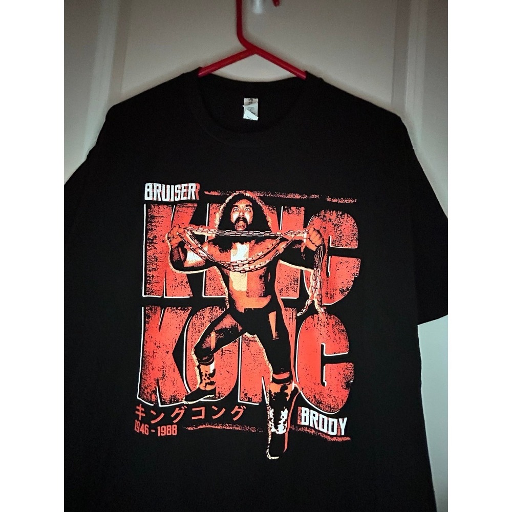 WWE Brusier Brody "King Kong" Graphic Pro Wrestling T-Shirt Sz Mens XL No Flaws